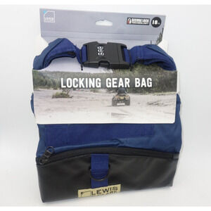NEW Lewis N. Clark Locking Gear Bag 18 inch Secure Lock Technology Blue Black